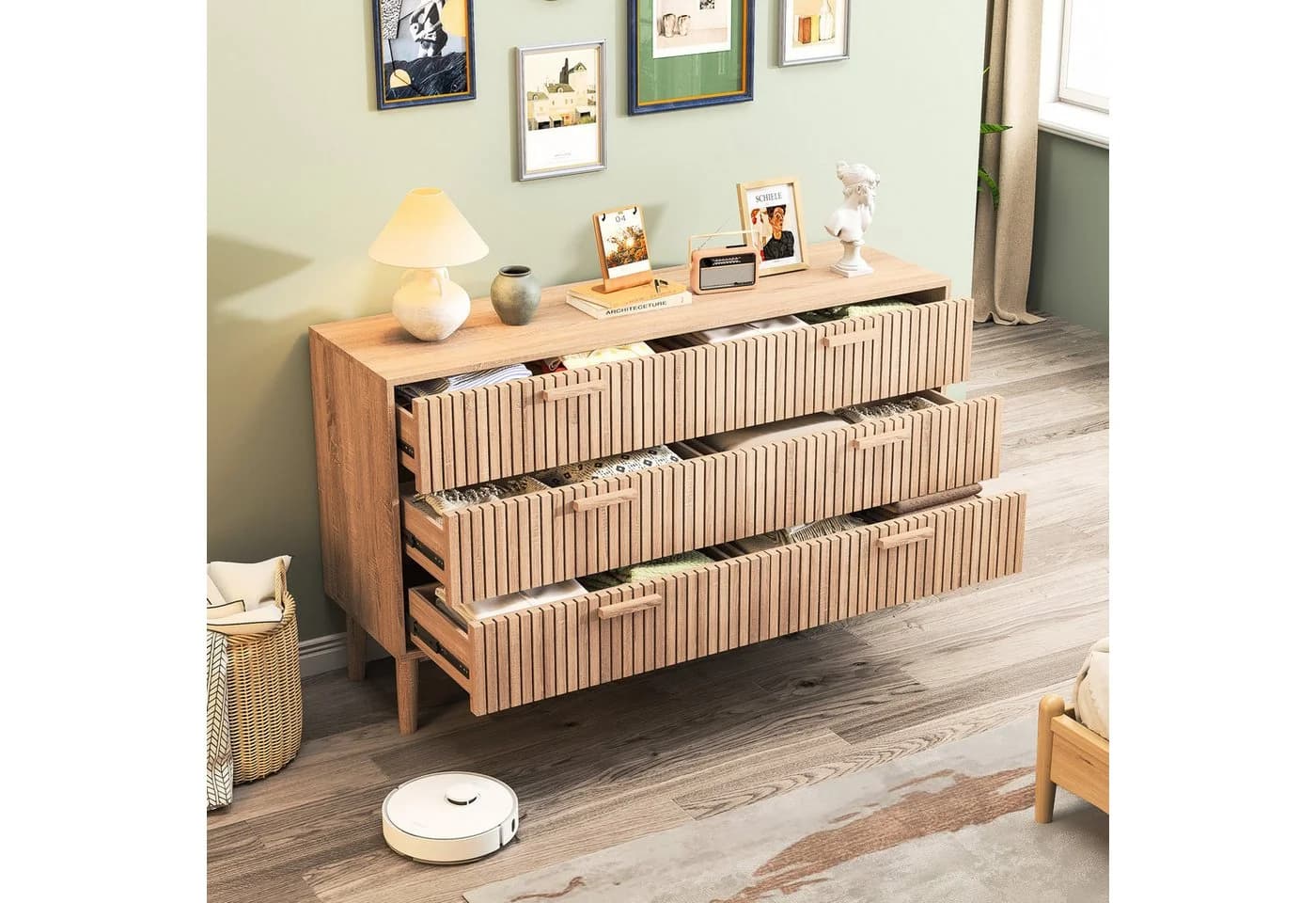 Furnishings Home Sideboard 6 Schubladen Modern Holz