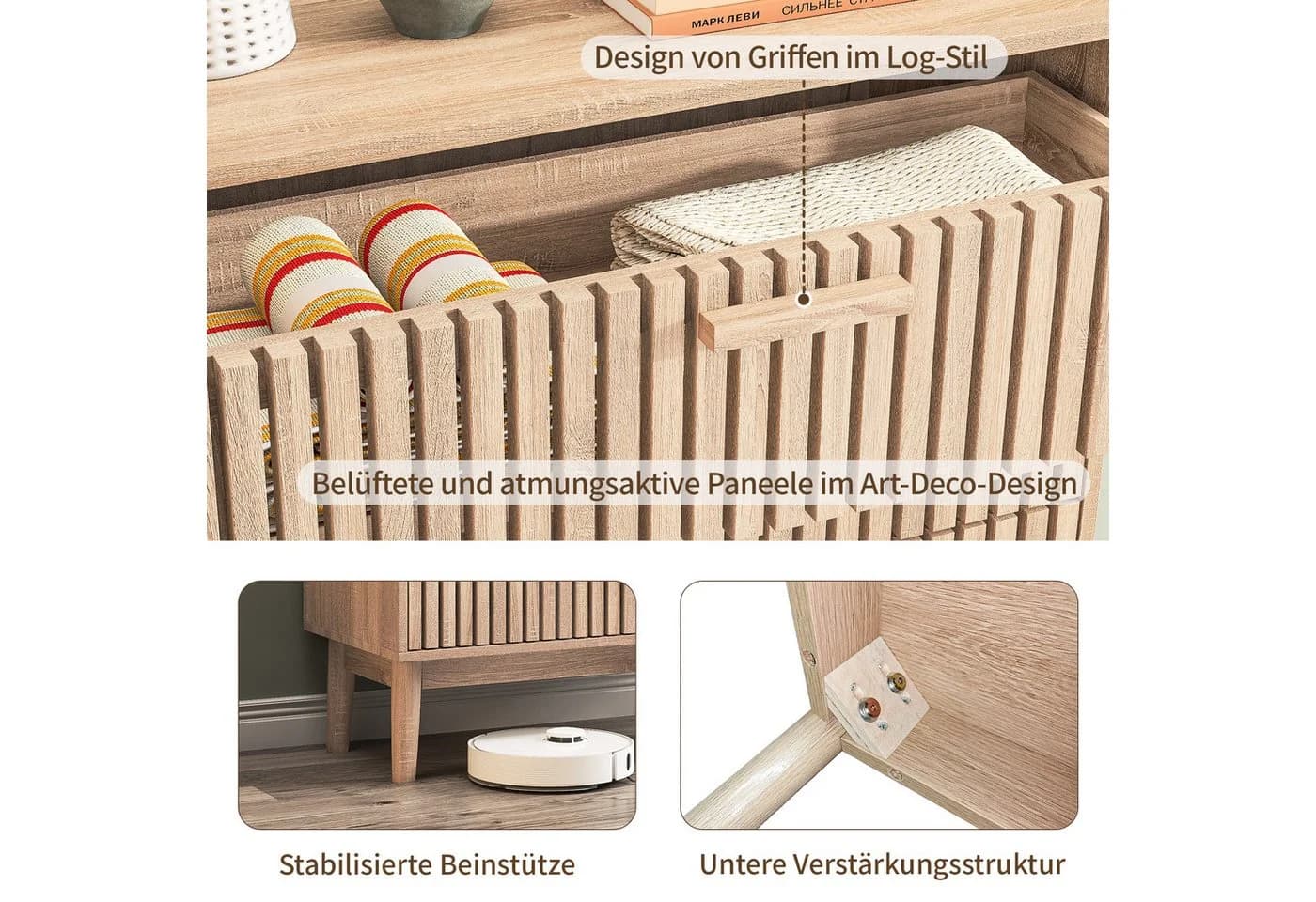 Furnishings Home Sideboard 6 Schubladen Modern Holz - Bild 5