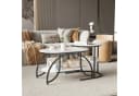 Furnishings Home Couchtisch 2er-Set Gold Marmoroptik Bild 2