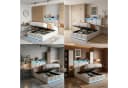 Furnishings Home Polsterbett mit LED, Stauraum und Lattenrost Beige Bild 4
