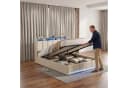 Furnishings Home LED Polsterbett mit Stauraum und Lattenrost Beige Bild 1