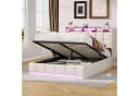 Furnishings Home LED Polsterbett mit Stauraum und Lattenrost Beige Bild 4
