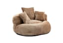 PXloue Schlafsofa Extrabreit Lazy Sofa Gaming Sofa Sitzsack Relaxsessel mit 3 Kissen Bild 2