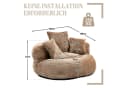 PXloue Schlafsofa Extrabreit Lazy Sofa Gaming Sofa Sitzsack Relaxsessel mit 3 Kissen Bild 3