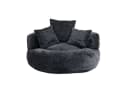 PXloue Schlafsofa Extrabreit Schwarz mit 3 Kissen Bild 1