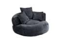 PXloue Schlafsofa Extrabreit Schwarz mit 3 Kissen Bild 2