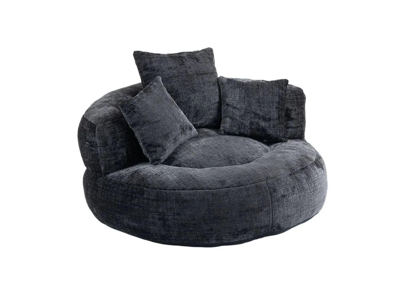 PXloue Schlafsofa Extrabreit Schwarz mit 3 Kissen - Bild 2