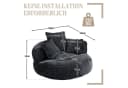 PXloue Schlafsofa Extrabreit Schwarz mit 3 Kissen Bild 3