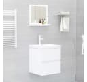 Nettlife Badspiegel Weiß mit Regal und Holzrahmen Bild 4