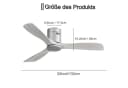 Sofucor Deckenventilator Massivholz Grau 136cm Reversibel Bild 1