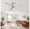 Sofucor Deckenventilator Massivholz Grau 136cm Reversibel Bild 3
