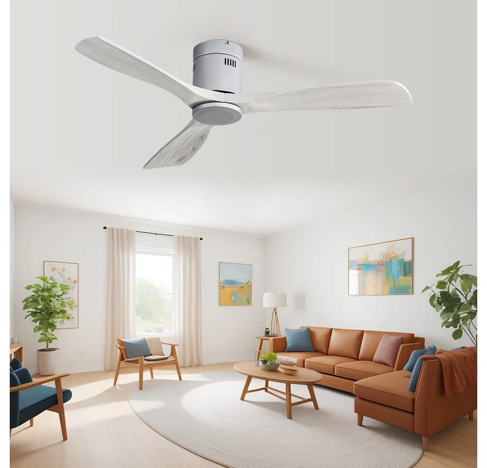 Sofucor Deckenventilator Massivholz Grau 136cm Reversibel - Bild 3