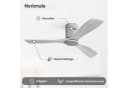 Sofucor Deckenventilator Massivholz Grau 136cm Reversibel Bild 5