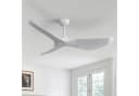 Sofucor Deckenventilator ohne Licht, DC, 96,5cm, drei weiße Flügel, mit Fernbedienung, Timer, 6 Geschwindigkeiten, Sommer und Winter einstellbar Bild 2