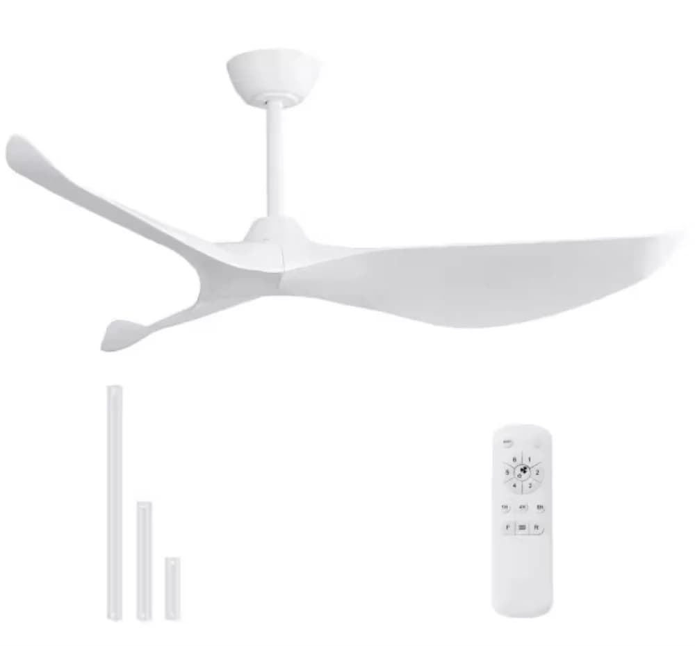 Sofucor Deckenventilator 132cm Weiß DC Fernbedienung 3 Flügel - Bild 3