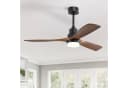 Sofucor Deckenventilator mit LED-Beleuchtung und Fernbedienung, 3 Massivholz-Flügel Bild 2