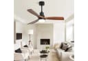 Sofucor Deckenventilator mit LED-Beleuchtung und Fernbedienung, 3 Massivholz-Flügel Bild 3