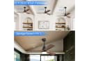 Sofucor Deckenventilator mit LED-Beleuchtung und Fernbedienung, 3 Massivholz-Flügel Bild 4