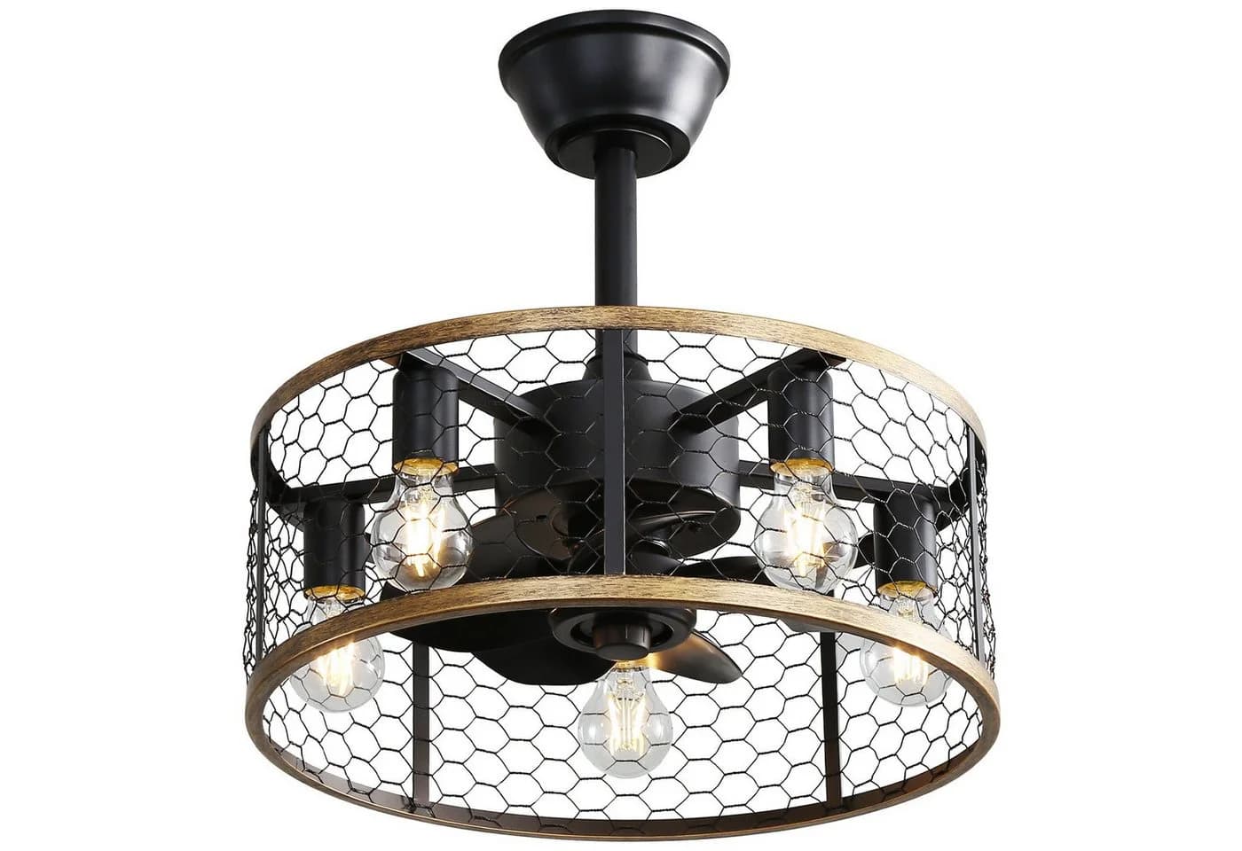 Sofucor Deckenventilator mit Licht, 51 cm, 7 ABS-Flügel, 6 Stufen, 3 Stangen - Bild 3