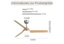 Sofucor Deckenventilator mit LED-Beleuchtung 3 ABS-Flügel 6 Geschwindigkeitsstufen Bild 1