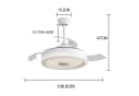 Sofucor Deckenventilator 107 cm mit LED-Beleuchtung und RGB-Licht Bild 1