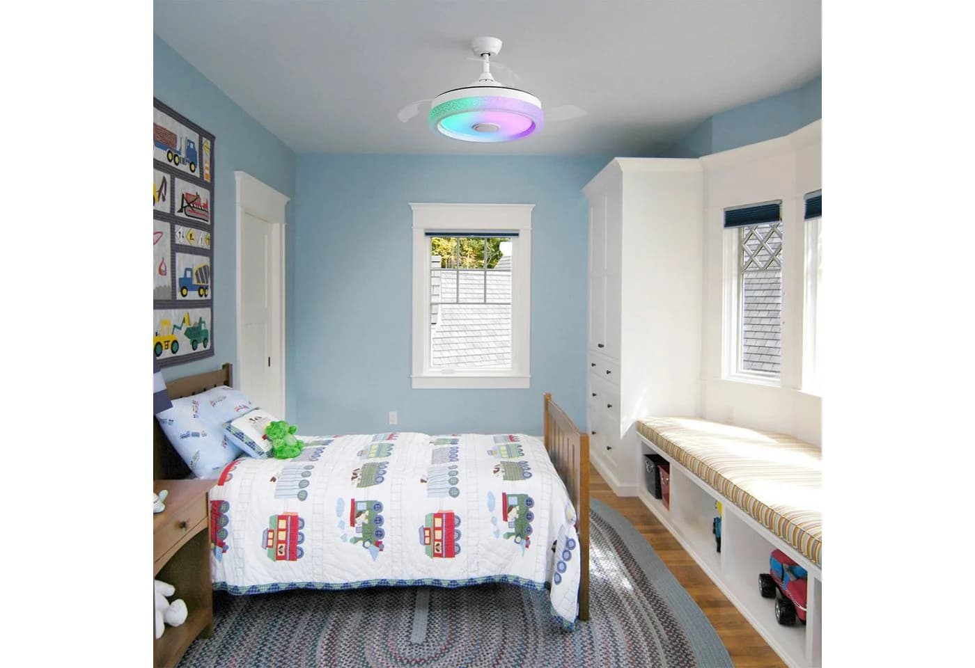 Sofucor Deckenventilator 107 cm mit LED-Beleuchtung und RGB-Licht - Bild 5
