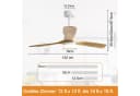 Sofucor Deckenventilator mit LED 132cm 3 Holzflügel Bild 1