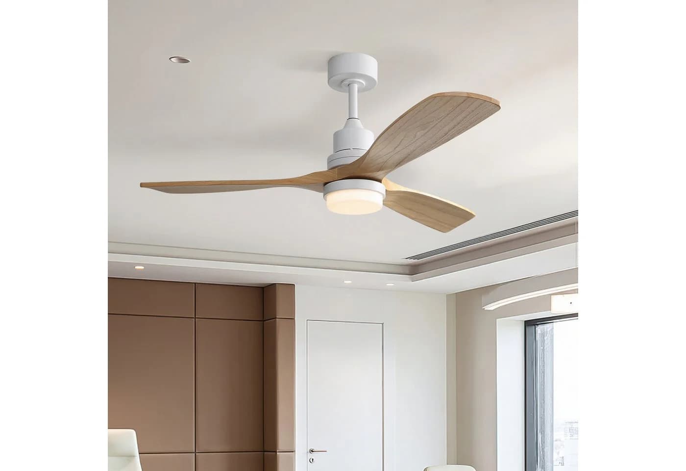Sofucor Deckenventilator mit LED 132cm 3 Holzflügel - Bild 2
