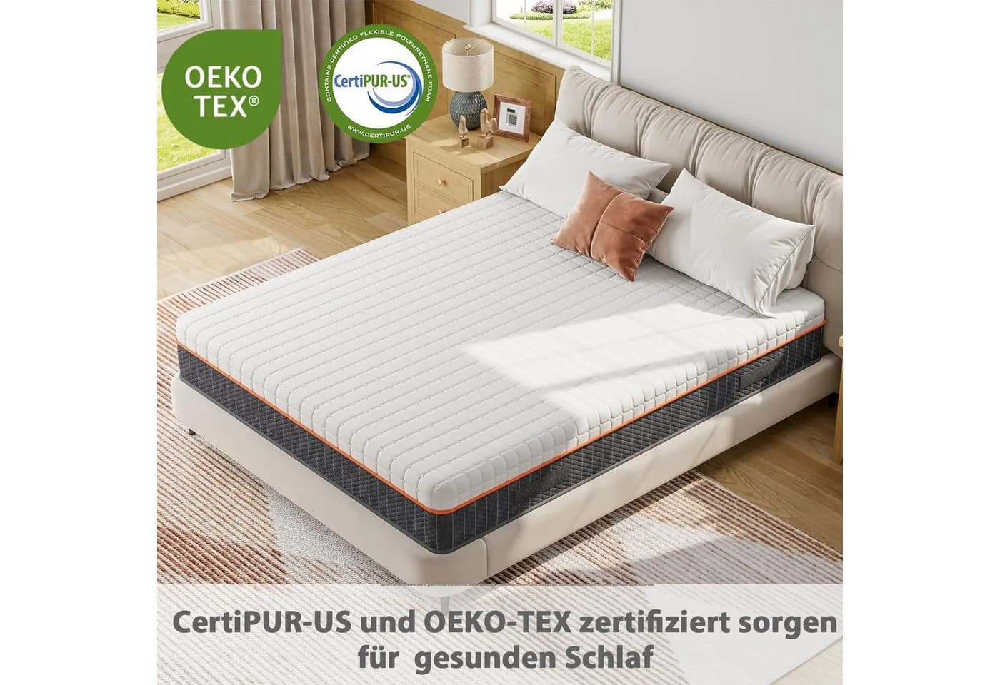 Uliyati Komfortschaummatratze H3-H4 Härtegrad Weiß Ergonomisch - Bild 4