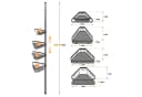 OUNUO Duschregal Teleskopregal ohne Bohren 4 Körbe Schwarz Bild 5