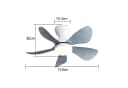 Sofucor Deckenventilator mit LED-Beleuchtung und Fernbedienung, 6 ABS-Flügel, Timer, 3 Farbtemperatur, 6 Geschwindigkeiten Bild 1