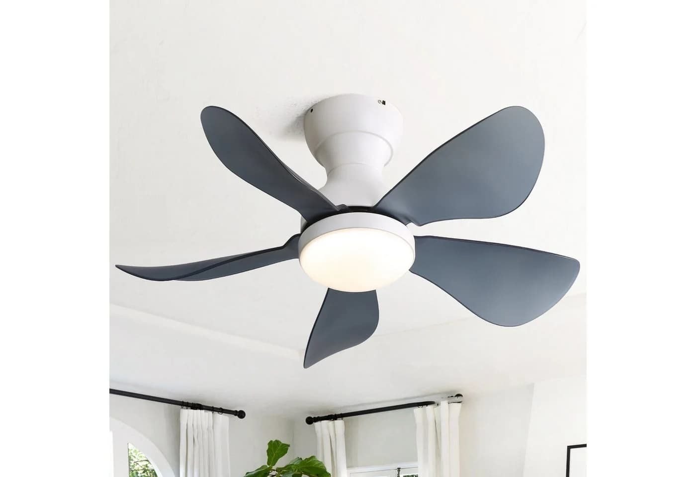 Sofucor Deckenventilator mit LED-Beleuchtung und Fernbedienung, 6 ABS-Flügel, Timer, 3 Farbtemperatur, 6 Geschwindigkeiten - Bild 3