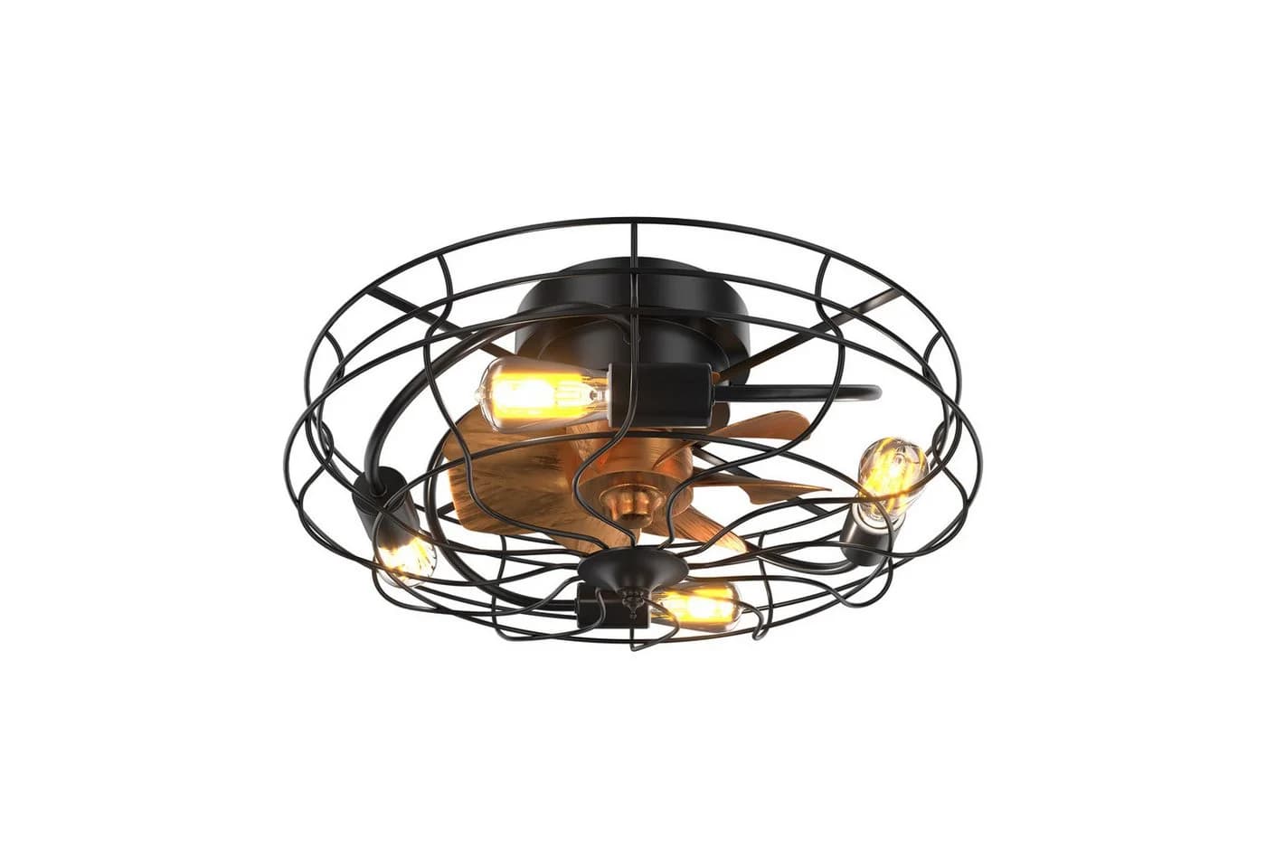 Sofucor Deckenventilator 51 cm Schwarz mit Licht und Fernbedienung - Bild 2