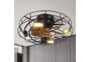 Sofucor Deckenventilator 51 cm Schwarz mit Licht und Fernbedienung Bild 3