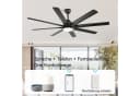 Sofucor Deckenventilator 167,5 cm Mattschwarz mit Fernbedienung und App-Steuerung Bild 5
