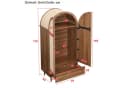 Furnishings Home Kleiderschrank mit Stofftüren & Schublade Walnussoptik Bild 4