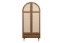 Furnishings Home Kleiderschrank mit Stofftüren & Schublade Walnussoptik Bild 5