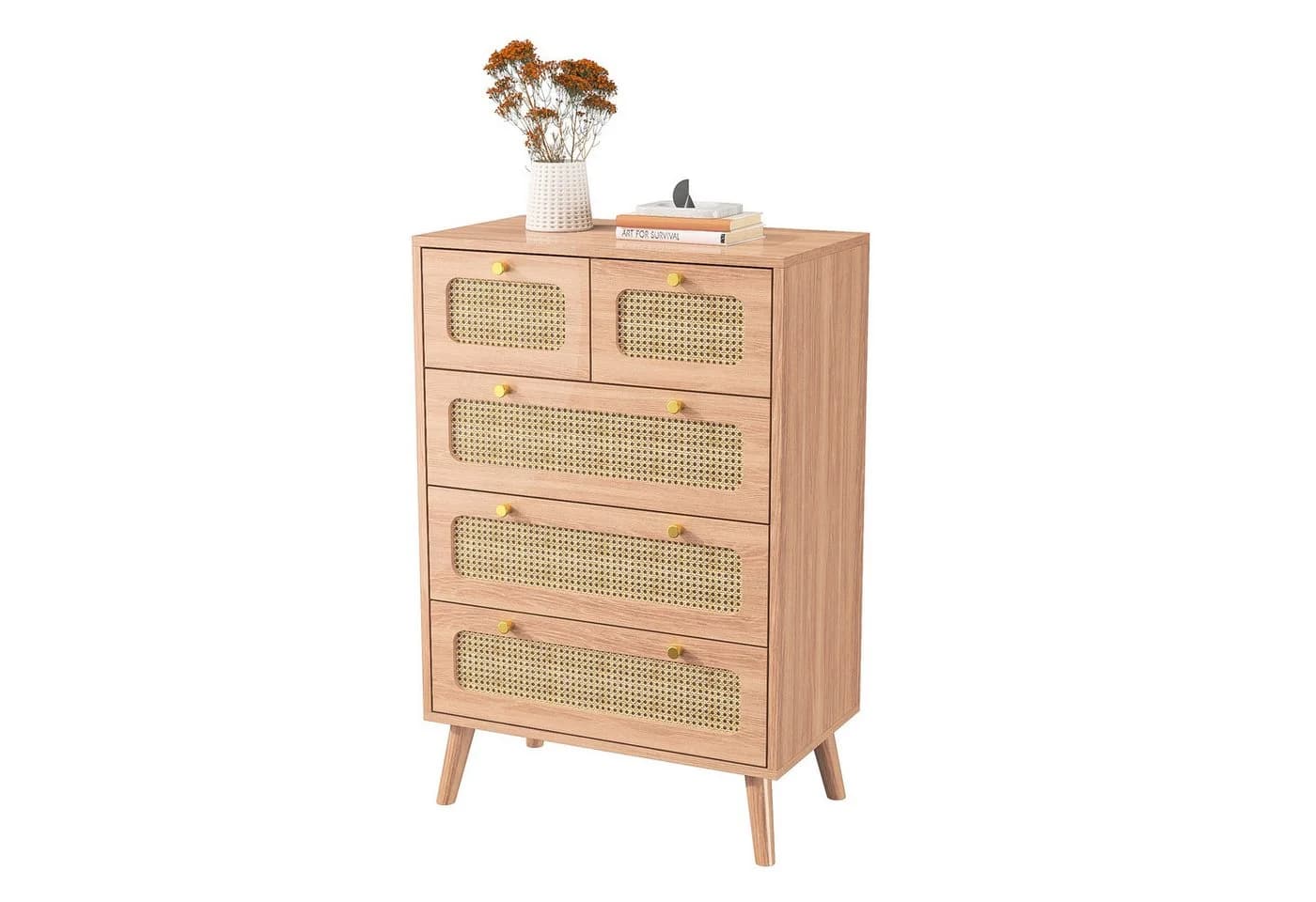 PXloue Sideboard Kommode mit Schubladen Holzoptik Modern - Bild 3