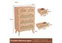 PXloue Sideboard Kommode mit Schubladen Holzoptik Modern Bild 4
