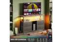 NMCXXO Sideboard Kommode TV-Schrank Metallrahmen LED 4 Schubladen Schwarz Bild 5