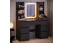 HOMALL Schminktisch mit LED-Spiegel 7 Schubladen Weiß Bild 2