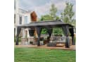 HOMALL Pavillon wetterfestes Gartenpartyzelt mit Solar-LED-Beleuchtung Bild 1