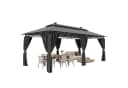 HOMALL Pavillon wetterfestes Gartenpartyzelt mit Solar-LED-Beleuchtung Bild 3