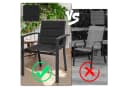 Furnicopia Gartenstuhl Set 2 St. Aluminium Grau/Schwarz Stapelbar Bild 4