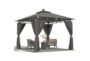 GUNJI Gartenpavillon 3x3/3x4/3x6 m UV-Schutz 50+ LED-Beleuchtung Bild 1