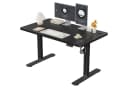 Furnicopia Schreibtisch Höhenverstellbar Schwarz mit USB & Wecker Bild 2
