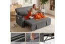 GUNJI 2-Sitzer Schlafsofa Grau Cord mit Schlaffunktion Bild 5