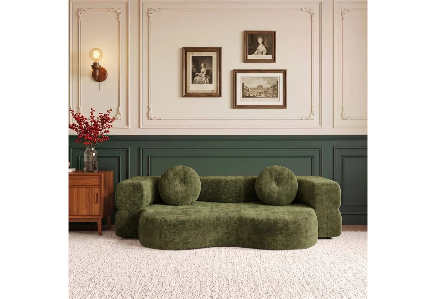 HOMALL Klappsofa Olivgrün mit abnehmbarer Abdeckung