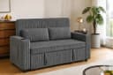 HOMALL Schlafsofa 2-Sitzer Ausziehbar Grau Cord-Stoff Bild 1