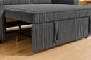 HOMALL Schlafsofa 2-Sitzer Ausziehbar Grau Cord-Stoff Bild 5